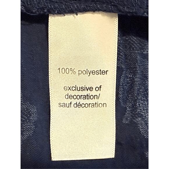 Maurices Blue Floral Peasant Top Size 3X Crochet Career Boho - Picture 10 of 12